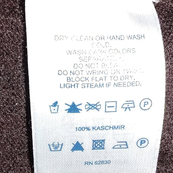 LANDS END CASHMERE SWEATER L/S ROUND NECK WITH LOOP+BUTTON NO PILLING MED 10-12 - Picture 6 of 11